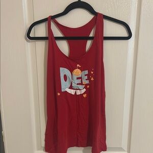 Red Graphic Tank Top